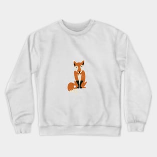 Foxes Playing in the Emerald Forest Crewneck Sweatshirt